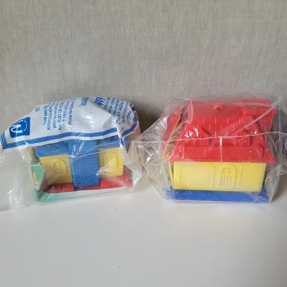 McDonalds Happy Meal Toy Kids OS Multi New 1993 Vintage Building Vehicle Lot 2pc